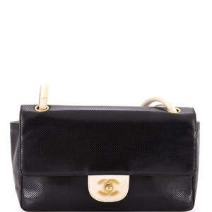 Chanel Medium Vintage CC Flap Shoulder Bag Perforated Leather